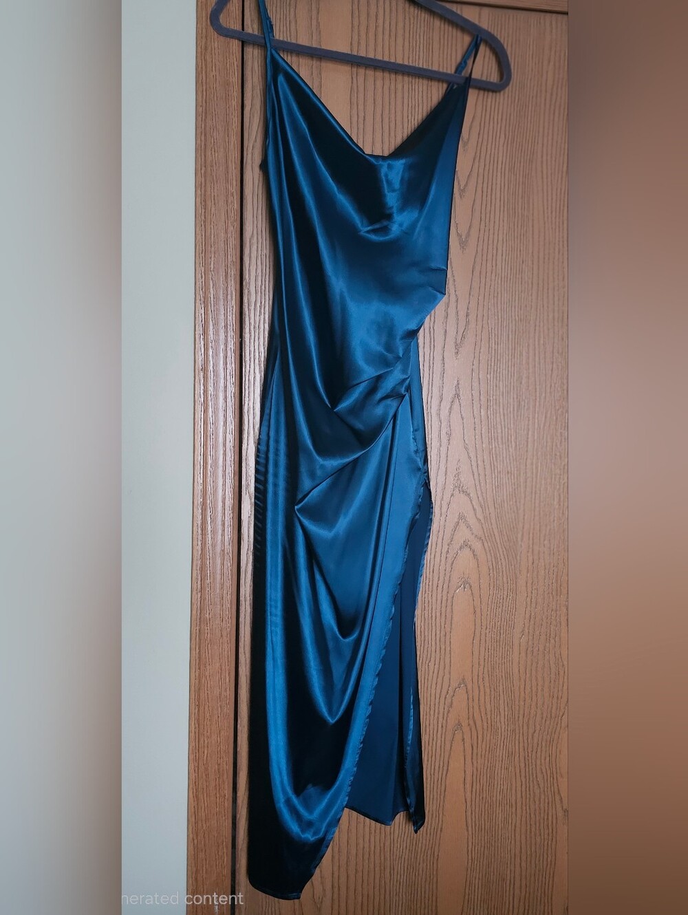 SHEIN Deep Blue Satin Dress